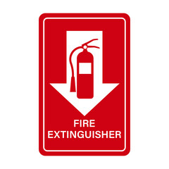 Fire Extinguisher Sign Symbol. Vector Illustration Isolated on White Background.