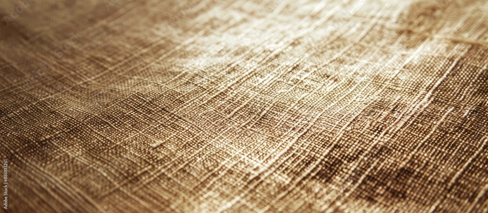 Leinwandbilder detailed close-up of a brown abstract canvas background displaying a grid pattern and linen texture,