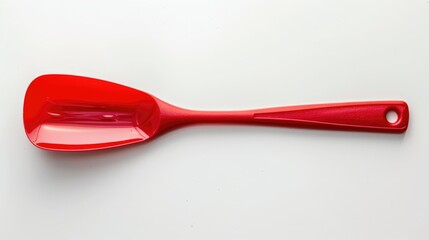 Red spatula isolated on white background