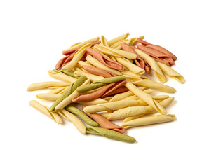 Raw Trofie Pasta, Dry Italian Macaroni, Traditional Genoa Food, Raw Noodle, Modern Ligurian Cuisine