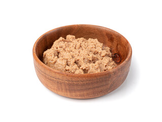 Pet Food, Wet Food for Cats, Dog Canned Pate, Soft Pet Food on White