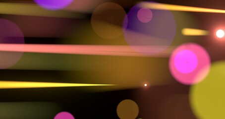 colorful light trails with motion blur effect, long time exposure.
