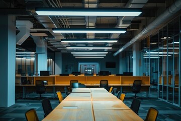 LED Light Panels in Modern Office 