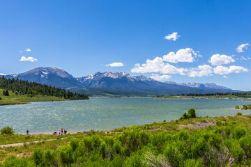 Scenic View of Dillon Reservoir. Summit County, Colorado