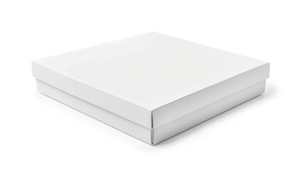 Naklejka premium White paper box isolated on white background