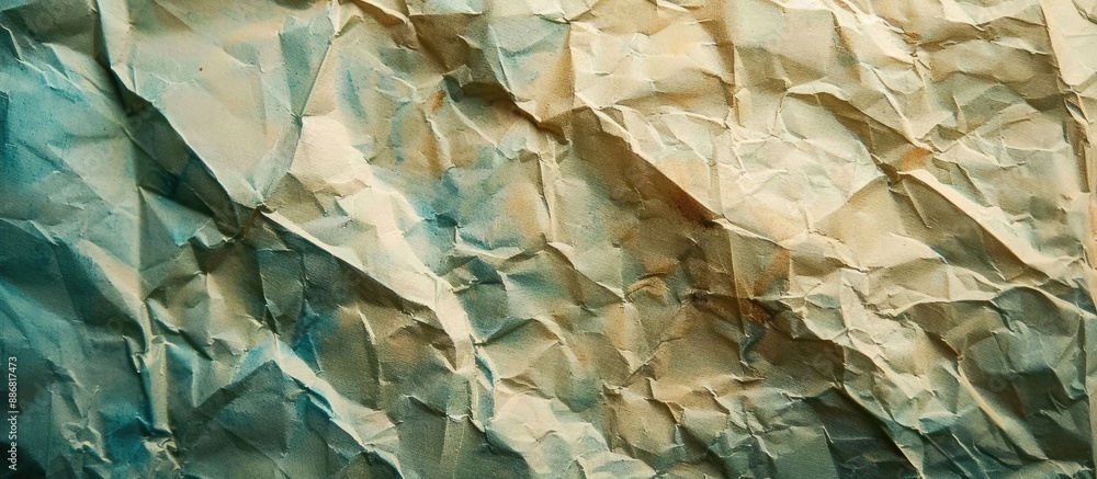 Poster Vintage paper with creases and folds providing a textured backdrop with a distressed appearance for a copy space image.