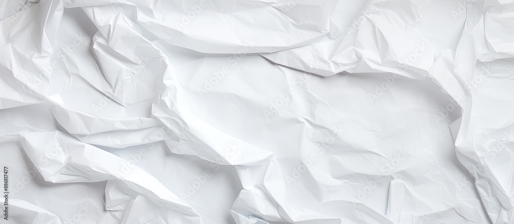 Poster Background of crumpled white paper featuring copy space image.