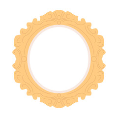 Picture frame in vintage style. Painting baguette, blank space in traditional border, framework for gallery.