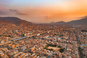 Panoramic view of San Juan de Lurigancho - Lima.