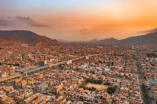 Panoramic view of San Juan de Lurigancho - Lima.