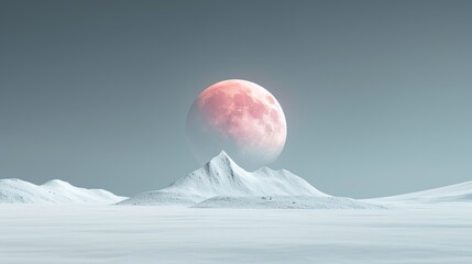 Planetary system with multiple inhabited moons, each with its own unique terrain and atmosphere. Illustration, Image, , Minimalism,