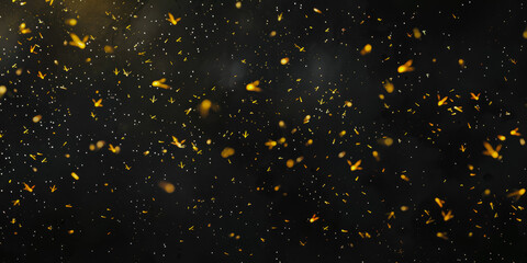 Bright Fireflies On A Dark Nature Background For Wallpaper Created Using Artificial Intelligence