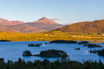 Scenic View of Dillon Reservoir. Summit County, Colorado