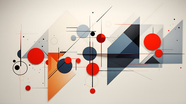Triakis - Constructivism Background, Art Deco, Abstract, Shapes Wallpaper, Contemporary
