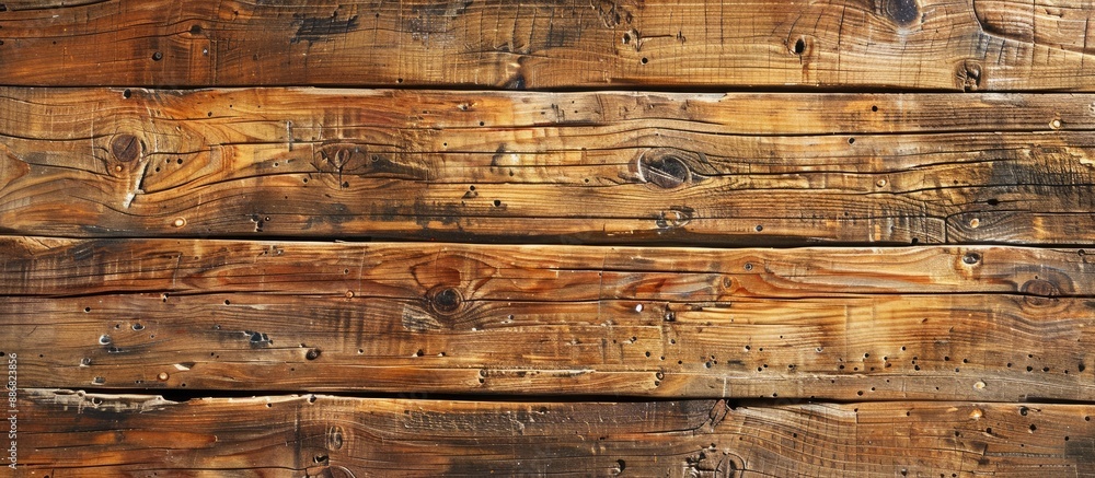 Poster close-up of a rustic wooden plank background with a grungy texture, ideal for copy space image.