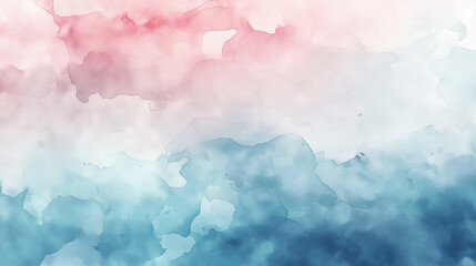 Fototapeta premium A watercolor painting of a sky with blue and pink hues