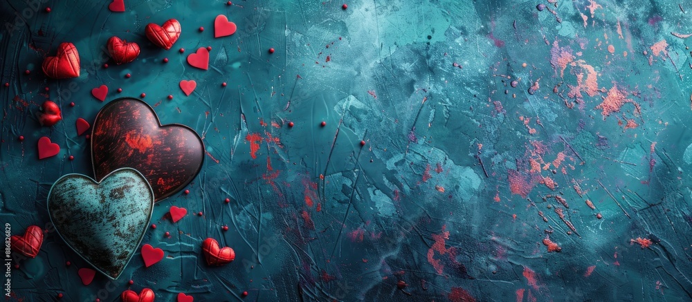 Poster image with valentine's day theme and space for text.