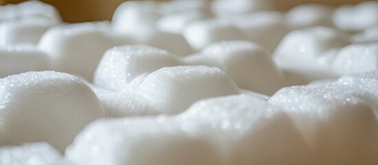 Foam material used for protective packaging with copy space image.