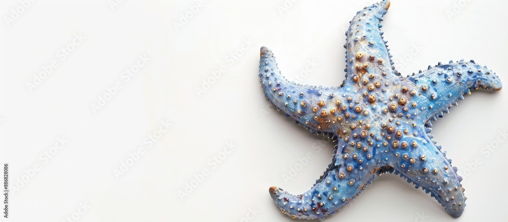 Aufkleber a sea star with decorative patterns set against a white background, providing copy space image.
