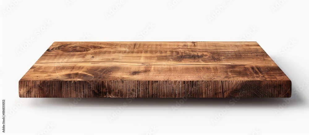 Poster texture of contemporary wooden board on white backdrop for designing or working, with clipping path 