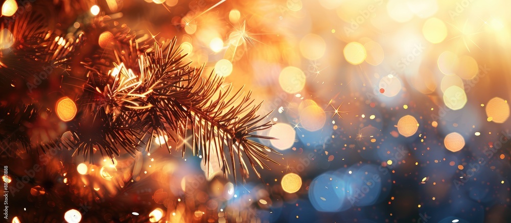 Poster festive background with copy space image for new year celebrations, featuring selective focus.