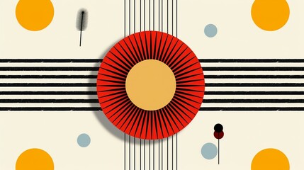 Obraz premium Playful polka dots in contrasting colors, great for adding a cheerful touch to business presentations. Illustration, Image, , Minimalism,