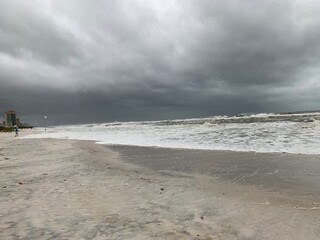 storm on the beach