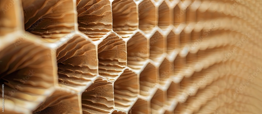 Poster detailed pattern on a corrugated cardboard with copy space image.