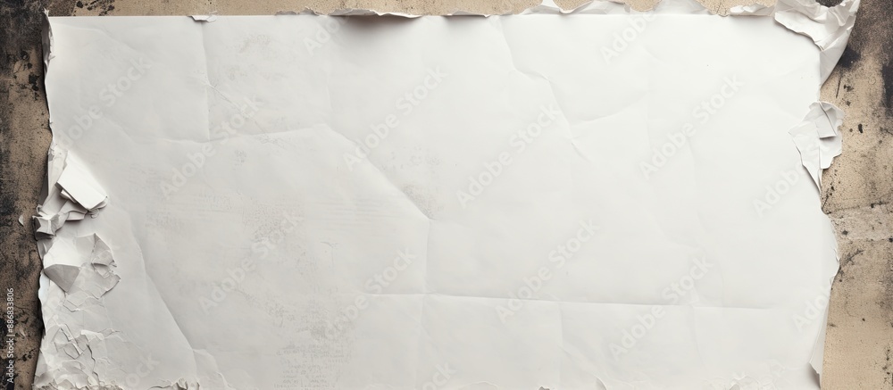 Poster Paper torn with a space for advertising content, featuring a copy space image.