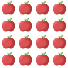 Seamless red apple pattern