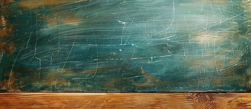 A vintage chalkboard texture featuring an old wooden frame perfect for design projects with a copy space image.