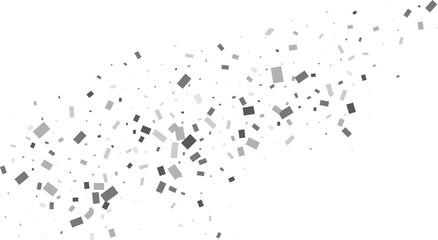 Silver White  falling confetti. Glitter Festive background