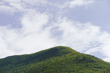 Fototapeta premium Hilltop from Laerdal in western Norway of June 2024.