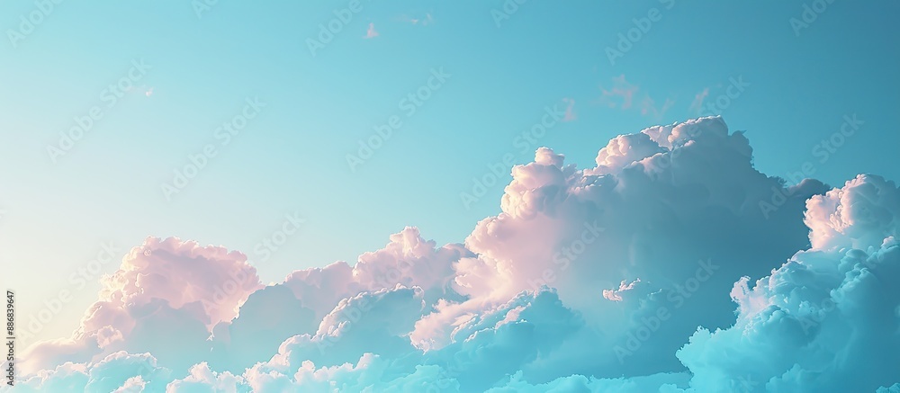 Poster gorgeous sky displaying a natural blue hue with ample copy space image.
