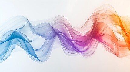 Dual-tone color spectrum line waves with a simple and clean design on white