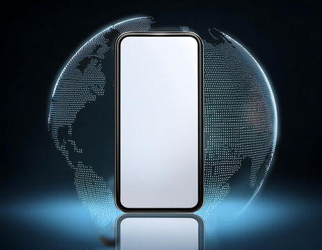  Smartphone with Blank Screen for Infographic- A sleek smartphone with a blank screen, perfe_1(275)