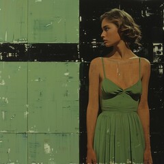 Retro Elegance A Captivating 1950s Inspired Fashion Portrait in a Contemporary Setting