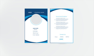 modern id card design template with color and shape