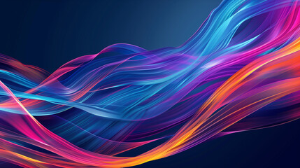 Abstract colorful curved flowing lines background, olympic games themed
