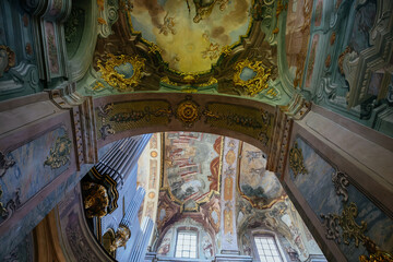 LUBLIN, POLAND MAY 15, 2024. Pipe organ in Cathedral of Saint John the Baptist. Interior of the...