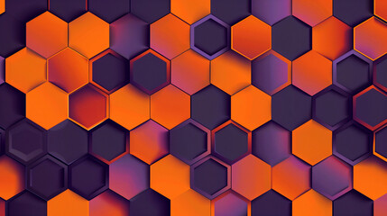 Decorative Orange and Purple Honeycomb Hexagon Vector Design Suitable for Stylish Backgrounds and Surface Patterns