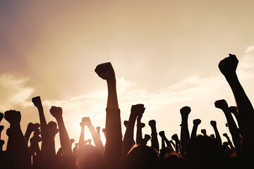 International democracy day with hands holds the paper vote. The struggle for social justice