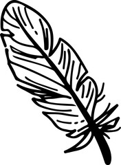 Obraz premium Minimalist Feather Illustration Representing Lightness and Freedom
