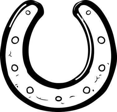 recommend clip art: Black & White Horseshoe Outline