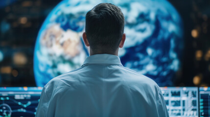 Scientist analyzing ozone layer data for Ozone Day research and science.