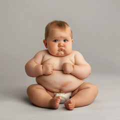 Childhood Obesity - overweight baby 