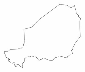 Niger outline map