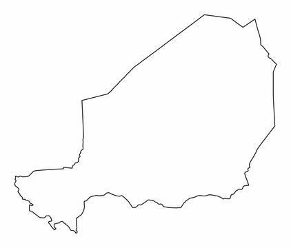Niger outline map