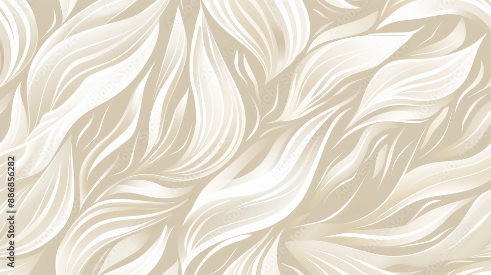 Wall mural Abstract Swirling Pattern in Creamy White and Beige Tones