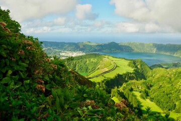 Lagoa do Fogo on San Miguel Island of Azores.